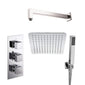 Block Premium Concealed Thermostatic Shower Valve with 250mm Rose & Handset - Chrome