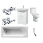 Mercatus Vanity Unit Straight Bath Suite - 1600x700