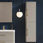 Pride 350mm Wall Hung Tall Boy Unit - Pebble Grey