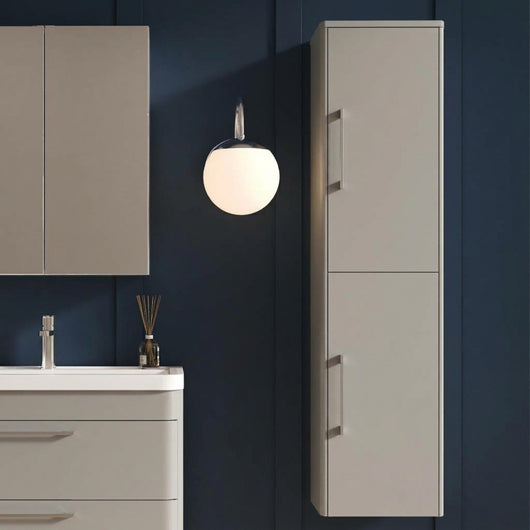  Pride 350mm Wall Hung Tall Boy Unit - Pebble Grey