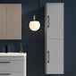 Pride 350mm Wall Hung Tall Boy Unit - Satin Grey