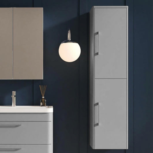  Pride 350mm Wall Hung Tall Boy Unit - Satin Grey