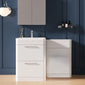 Pride 1150mm 2-Drawer Vanity & WC Combination Unit Set - White Gloss