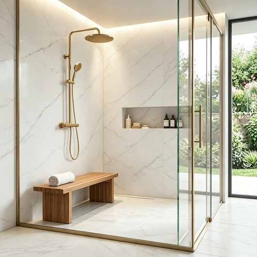  SDG Wall Shower & Bathroom Panel 2400 x 1000 x 10mm - Gloss Carrara