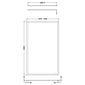 Nuie 1850x1100 Full Framed Wetroom Screen 8mm with Suported Bar - Brushed Pewter - welovecouk