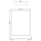 Nuie 1850x1400 Full Framed Wetroom Screen 8mm with Suported Bar - Brushed Pewter - welovecouk