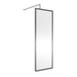 Nuie 1850x700 Full Framed Wetroom Screen 8mm with Suported Bar - Brushed Pewter - welovecouk