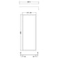 Nuie 1850x700 Full Framed Wetroom Screen 8mm with Suported Bar - Brushed Pewter - welovecouk