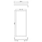 Nuie 1850x760 Full Framed Wetroom Screen 8mm with Suported Bar - Brushed Pewter - welovecouk