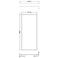 Nuie 1850x800 Full Framed Wetroom Screen 8mm with Suported Bar - Brushed Pewter - welovecouk