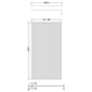 Nuie 1850 x 1000 Fluted Wetroom Screen with Support Bar - Brushed Bronze - welovecouk