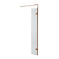 Nuie 1850 x 300 Fluted Wetroom Hinged Flipper Screen - Brushed Bronze - welovecouk