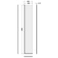 Nuie 1850 x 300 Fluted Wetroom Hinged Flipper Screen - Brushed Bronze - welovecouk