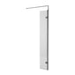 Nuie 1850 x 300mm Fluted Swing Screen - Brushed Pewter - welovecouk