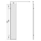 Nuie 1850 x 300mm Fluted Swing Screen - Brushed Pewter - welovecouk