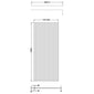 Nuie 1850 x 800 Fluted Wetroom Screen with Support Bar - Brushed Bronze - welovecouk