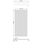 Nuie 1850 x 900 Fluted Wetroom Screen with Support Bar - Brushed Bronze - welovecouk