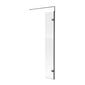 Nuie 1850 x 300mm Hinged Return Screen - Brushed Pewter - welovecouk