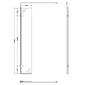 Nuie 1850 x 300mm Hinged Return Screen - Brushed Pewter - welovecouk