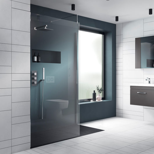  ShowerWorX 760mm Wet Room 8mm Screen & Support Bar