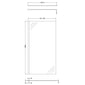 Nuie 1850 x 1000 Semi-frameless Wetroom Screen With Support Bar - Brushed Bronze - welovecouk
