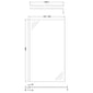 Nuie 1850 x 1100 Semi-frameless Wetroom Screen With Support Bar - Brushed Bronze - welovecouk