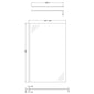 Nuie 1850 x 1200 Semi-frameless Wetroom Screen With Support Bar - Brushed Bronze - welovecouk
