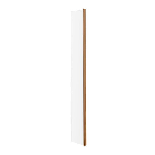  Nuie 1850 x 215 Semi-frameless Wetroom Return Screen - Brushed Bronze - welovecouk