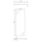 Nuie 1850 x 700 Semi-frameless Wetroom Screen With Support Bar - Brushed Bronze - welovecouk