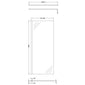 Nuie 1850 x 800 Semi-frameless Wetroom Screen With Support Bar - Brushed Bronze - welovecouk