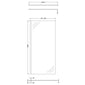 Nuie 1850 x 900 Semi-frameless Wetroom Screen With Support Bar - Brushed Bronze - welovecouk