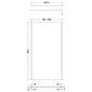 Nuie 1850x1000 Outer Framed Wetroom Screen 8mm with Suported Bar - Brushed Pewter - welovecouk