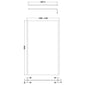 Nuie 1850x1100 Outer Framed Wetroom Screen 8mm with Suported Bar - Brushed Pewter - welovecouk