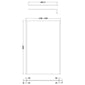 Nuie 1850x1200 Outer Framed Wetroom Screen 8mm with Suported Bar - Brushed Pewter - welovecouk