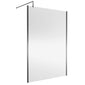 Nuie 1850x1400 Outer Framed Wetroom Screen 8mm with Suported Bar - Brushed Pewter - welovecouk