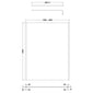 Nuie 1850x1400 Outer Framed Wetroom Screen 8mm with Suported Bar - Brushed Pewter - welovecouk