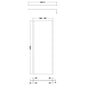 Nuie 1850x700 Outer Framed Wetroom Screen 8mm with Suported Bar - Brushed Pewter - welovecouk