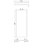 Nuie 1850x760 Outer Framed Wetroom Screen 8mm with Suported Bar - Brushed Pewter - welovecouk
