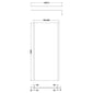 Nuie 1850x800 Outer Framed Wetroom Screen 8mm with Suported Bar - Brushed Pewter - welovecouk