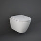 RAK Ceramics Feeling Rimless Wall Hung Pan & Soft Close Seat - Matt White