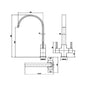 Tre Mercati Winston Black Modern Deck Mounted Mono Sink Mixer Tap - welovecouk