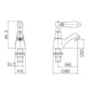 Tre Mercati Black Lever Action Basin Taps - Chrome