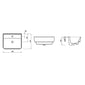 LECICO Zara 1Th Semi Recessed Basin - 45cm