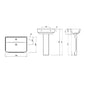 LECICO Zara 1Th Square Basin - 55cm - welovecouk