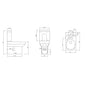 LECICO Zara Round Rimless WC - Comfort Height Close Coupled Flush To Wall Pan