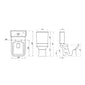 LECICO Zara Square - Close Coupled Cistern WRAS Mechanism