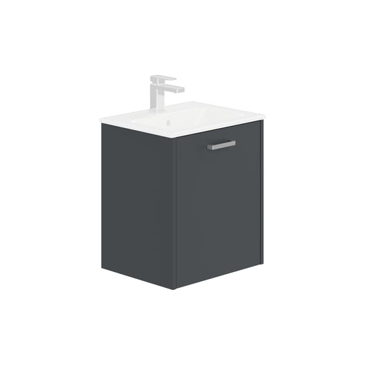  LECICO Zara 50cm 1-Drawer Wall Hung Vanity Unit - Matt Anthracite