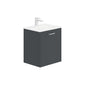 LECICO Zara 50cm 1-Drawer Wall Hung Vanity Unit - Matt Anthracite