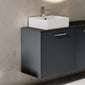 LECICO Zara 60cm 1-Drawer Wall Hung Vanity Unit - Matt Anthracite