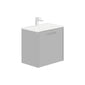 LECICO Zara 60cm 1-Drawer Wall Hung Vanity Unit - Matt Light Grey